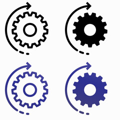gear or algorithm icon,  best for Web icons. Vector illustration