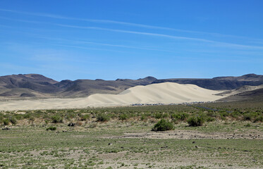 Landscape with sand mountain - Sand Mountain Recreation Area, Nevada