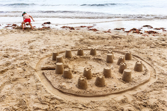 sand castle on the beach