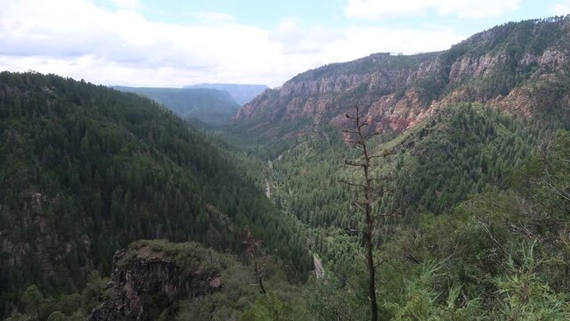 Oak Creek Overlook in Northen Arizona. Route 89A from Flagstaff to Sedona.