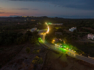 time lapse of traffic at night