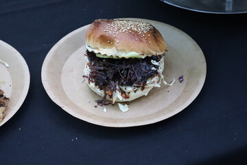 tasty food at city picnic in Belarus