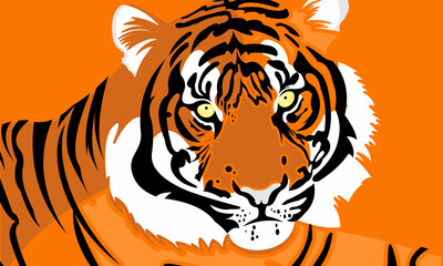 Fototapeta na wymiar Animal Tiger Exotic Vector Design