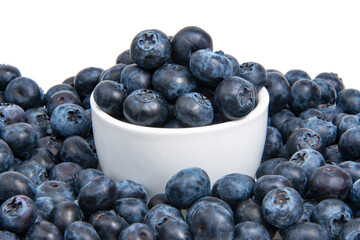 Blueberries fresh summer isolated on the white background