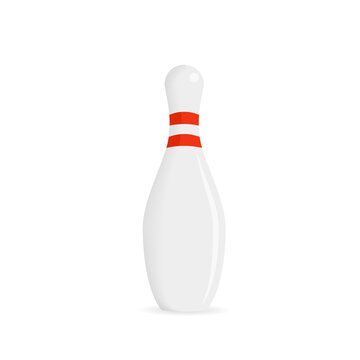 Bowling pin icon. Clipart image isolated on white background