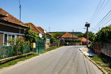 Fototapeta na wymiar A village in the Banat area of Romania 