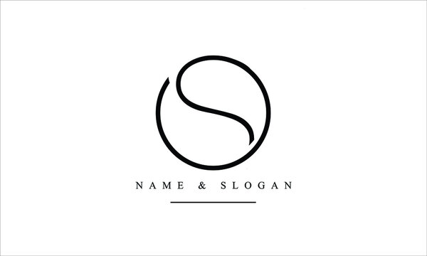 SO, OS, S, O abstract letters logo monogram