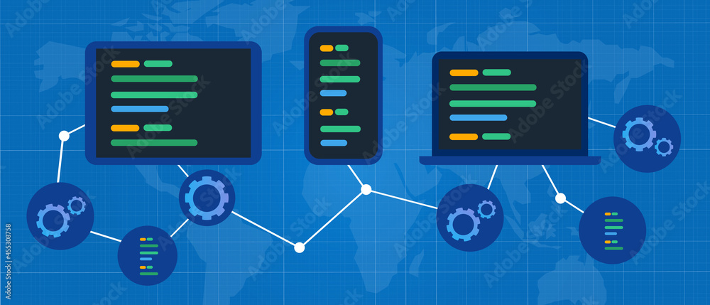 Aufkleber cross-platform multi device software web connected global adaptive application connected online