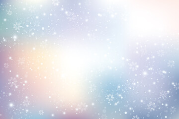 雪の結晶が舞う背景