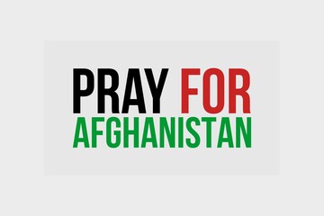 Pray for Afghanistan typography text vector illustration.  