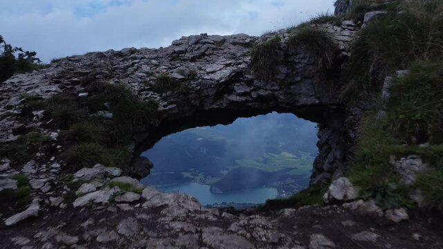 Bleckwandfenster am Wolfgangsee Drone Shot 6