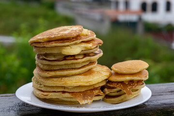 stack of pancakes on a plate
