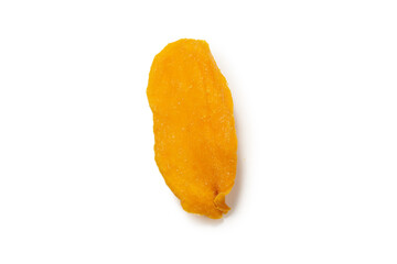 Naklejka na ściany i meble Dry tasty mango slices isolated on a white background.
