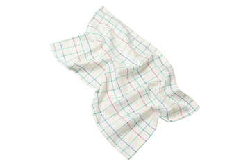 White napkin isolated on white background.