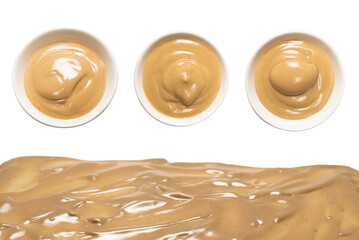 Mushroom sauce as a background.