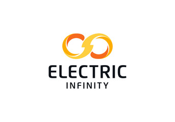 Loop, limitless, electric infinity logo design template inspiration