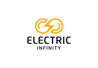 Loop, limitless, electric infinity logo design template inspiration