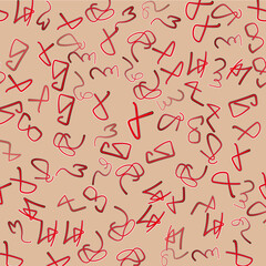 Seamless pattern with abstract figures. Vector