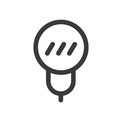 Light bulb linear vector icon. Idea symbol, electric lamp.
