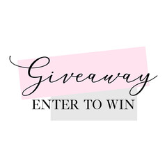 Giveaway enter to win banner | Instagram post | Instagram story vector image
