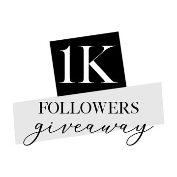 1K followers giveaway banner | Instagram post | Instagram story vector image