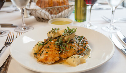 Grilled Skate with Scallops