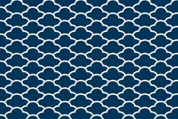 japanese cloud seamless pattern background vector
