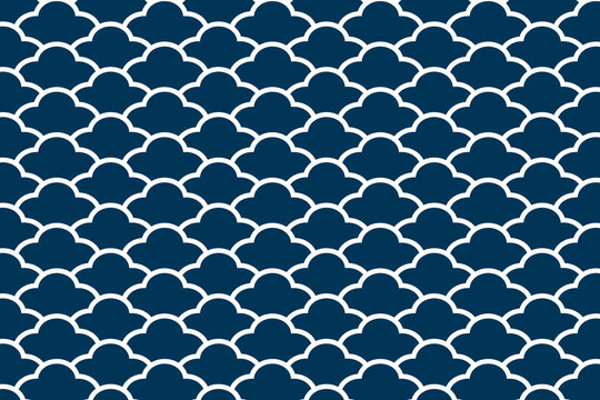 japanese cloud seamless pattern background vector