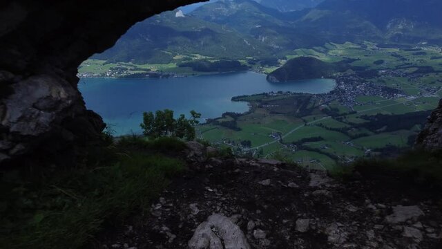 Bleckwandfenster am Wolfgangsee Drone Shot 11