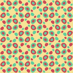 Rounded abstract seamless pattern - accent for any surfaces.