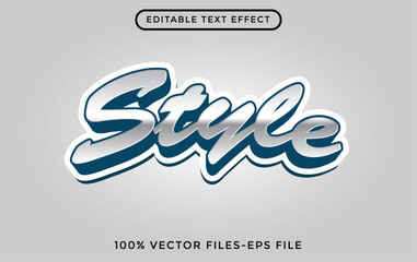 style - illustrator editable text effect Premium Vector - obrazy, fototapety, plakaty