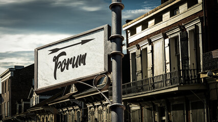 Fototapeta premium Street Sign to Forum