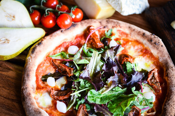 delicious Italian pizza with fresh ingredients