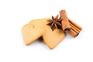 Gingerbread hearts cookies