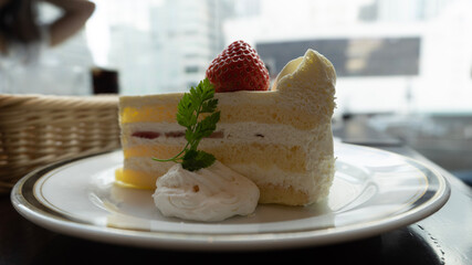dessert with strawberry
