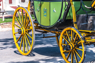horse drawn carriage on the street
