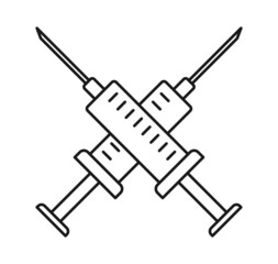 syringes in cross