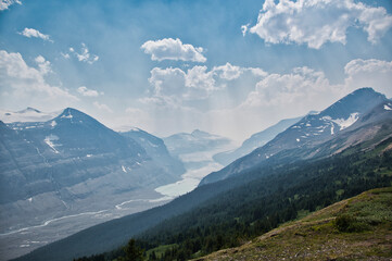 Fototapeta na wymiar A view of Saskatchewan Glacier. Columbia Icefield Area AB Canada 