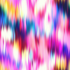 Wavy summer dip dye boho background. Wet ombre color blend for beach swimwear, trendy fashion print. Dripping paint digital fluid watercolor swirl effect. High resolution seamless pattern material.