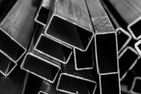 Metal pipes made of rectangular profile