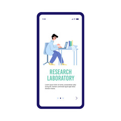 Smartphone app for science research medical laboratory on development vaccine.