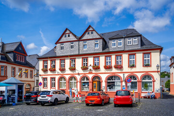 Naklejka na ściany i meble Marktplatz, Weilburg, Hessen, Deutschland 