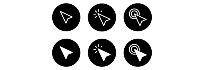 cursor icon, click icon, cursor symbol vector, click symbol vector