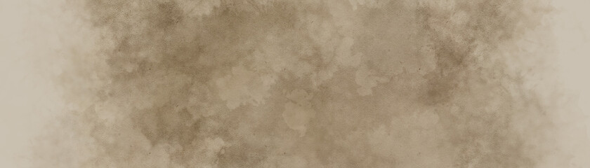 Old light brown paper parchment background design with distressed vintage stains and ink spatter and elegant antique beige color. 