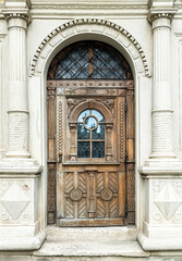  Arch wooden old door