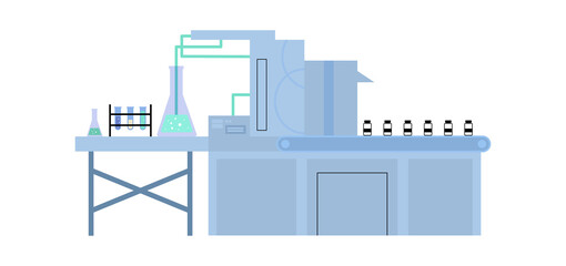 Laboratory equipment for scientific experiments vector illustration isolated.