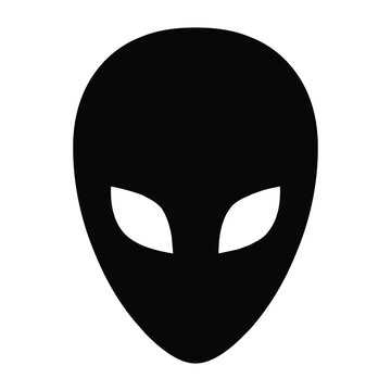 Simple Alien Face or Head Vector Design for Icon, Symbol, and Logo. EPS 8 Editable Stroke