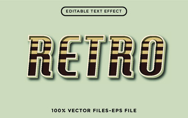 Retro - illustrator editable text effect Premium Vector