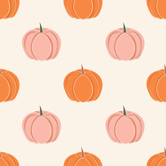 Pumpkin pattern. Halloween. illustration seamless. Cover.  Vector.