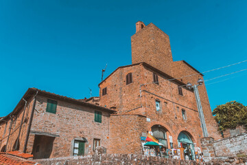 The small medieval village of Vinci in Tuscany